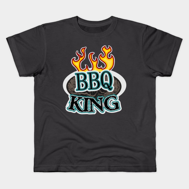 BBQ king Kids T-Shirt by beangrphx